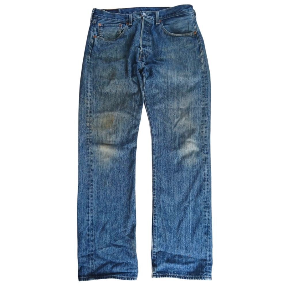Levi's x Streetwear 501 Jeans Grass Stained Distressed Comfortable